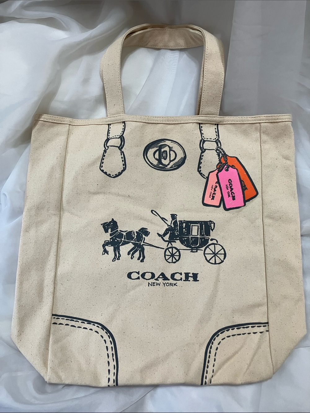 Trompe L'oeil Canvas Tote